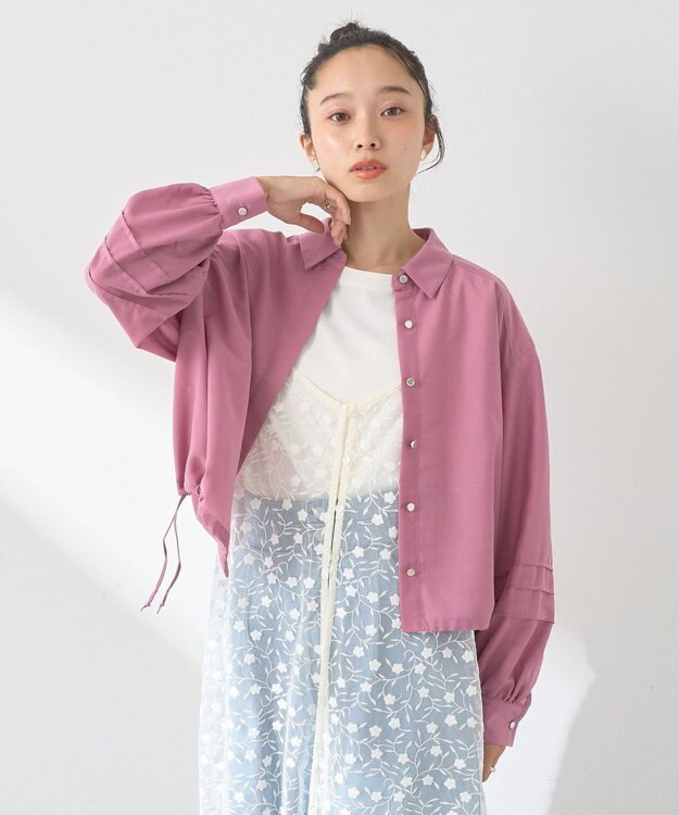 earth music&ecology タックスリーブシャツ Dark Pink