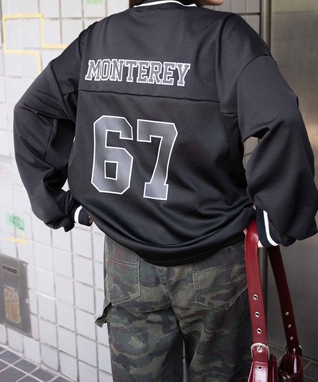 WEGO ナンバリングキリカエプルオーバー ブラック