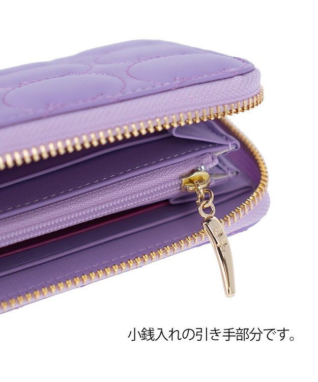 tsumori chisato CARRY ラインネコ ラウンドファスナー長財布 ラベンダー