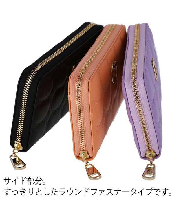 tsumori chisato CARRY ラインネコ ラウンドファスナー長財布 ブラック