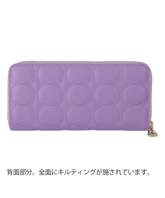 tsumori chisato CARRY ラインネコ ラウンドファスナー長財布 ラベンダー