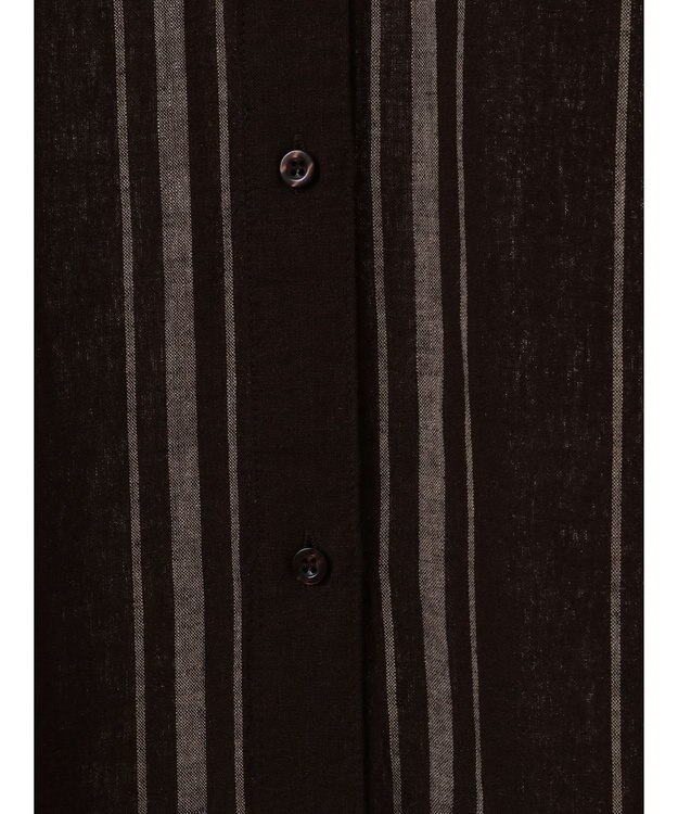 CRAFT STANDARD BOUTIQUE リネンレーヨンストライプワンピース Stripe Brown