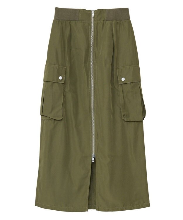 Green Parks ・ＳＵＧＡＲ　ＳＰＯＯＮ　ミリタリーＩラインスカート Khaki