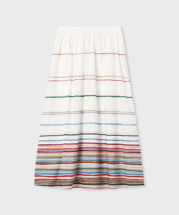 Paul Smith Cairo Stripe Chalk プリント スカート マルチカラー
