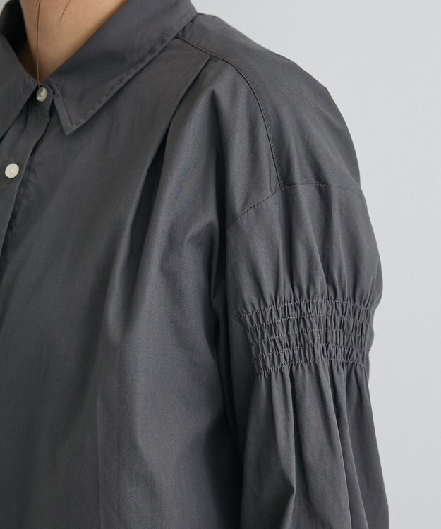 CRAFT STANDARD BOUTIQUE バックデザインレギュラーカラーシャツ Charcoal Gray