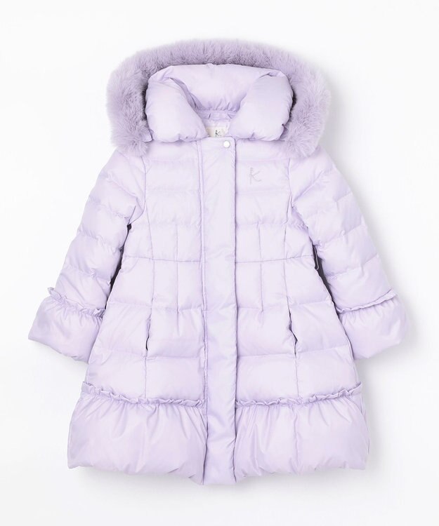 組曲 KIDS 【110-140cm】ロングダウンコート ラベンダー系