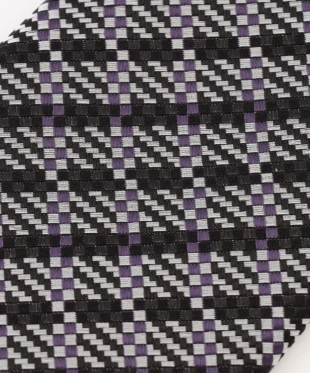 JOSEPH HOMME ジオメチェック　ネクタイ パープル系3