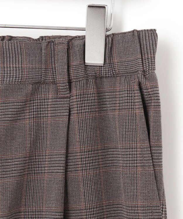 J.PRESS YORK STREET 【UNISEX】チェックテーパードパンツ ブラウン系3