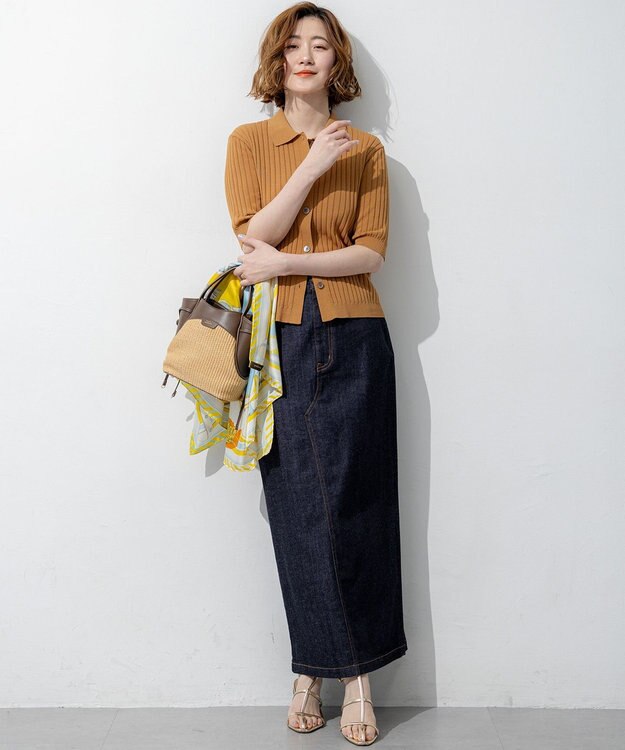 23区 23区DENIM Iライン デニムスカート ネイビー系