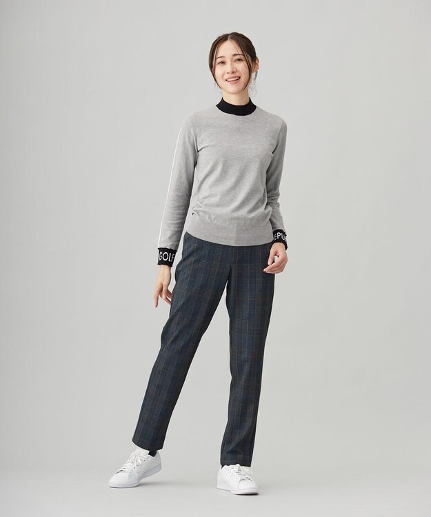 23区GOLF 【WOMEN】チェック柄裏起毛パンツ ネイビー系3