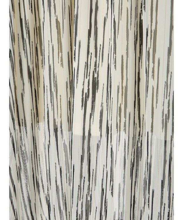 Green Parks ａ．肩フリルプリントワンピース White