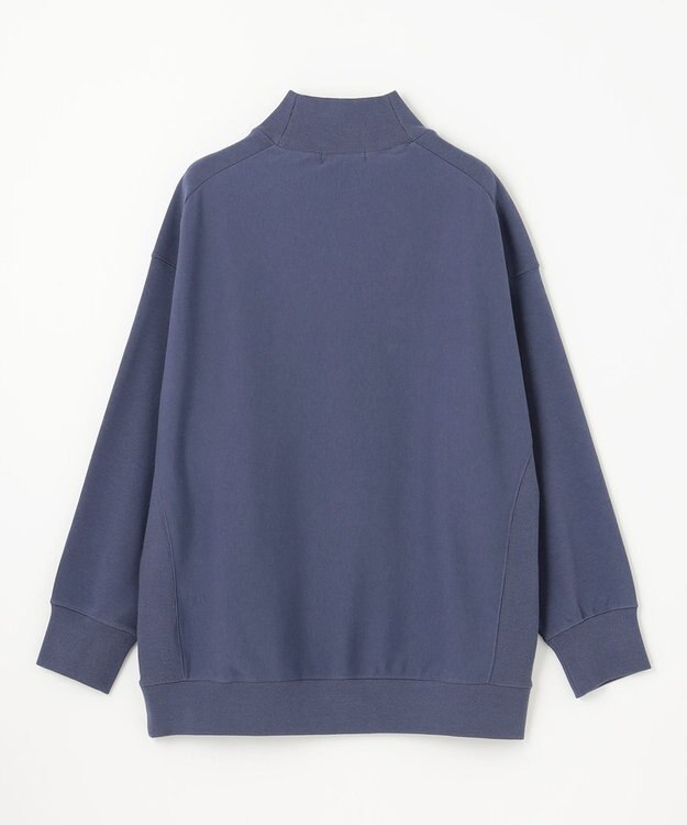 ANY 【洗濯機可】ミニ裏毛モックネックプルオーバー ブルー