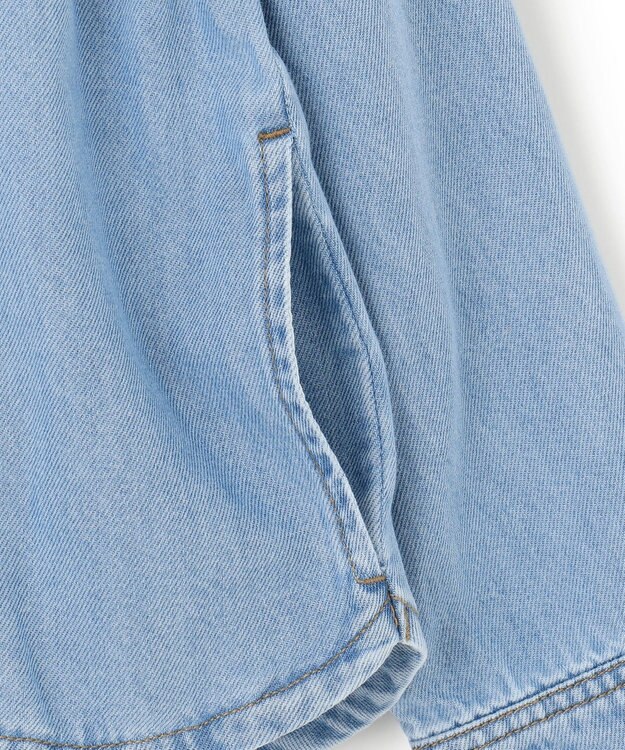 J.PRESS YORK STREET 【WOMEN】ソフトワイドデニム シャツジャケット ダルブルー系