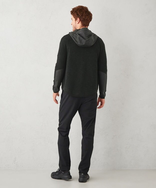 JOSEPH ABBOUD MOUNTAIN 【UNISEX】日本素材 ストレッチニットパーカー ブラック系