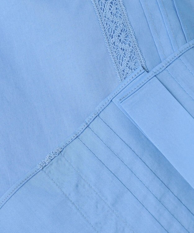 組曲 レースコンビセーラーカラー ブラウス サックスブルー系