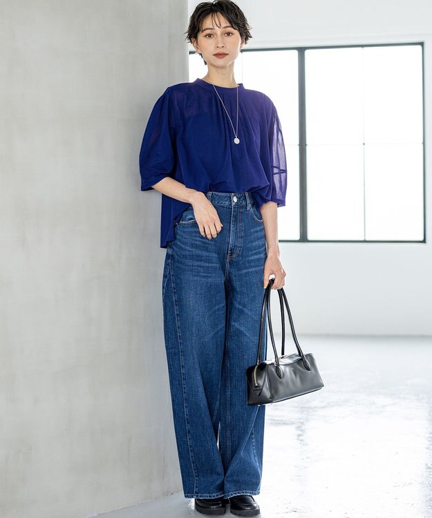 23区 【見上愛さん着用/VERY掲載】ワイド ボストン バッグ ブラック(スムース)