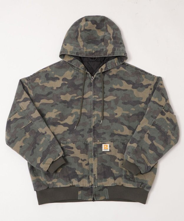 WEGO ワーカーズキルトフードブルゾン 柄1