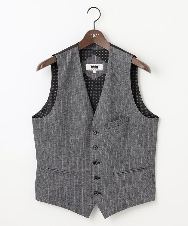 JOSEPH ABBOUD 【ストレッチ/多機能レジャーベスト】エアロムリネコンフォートジャージ ベスト グレー系1