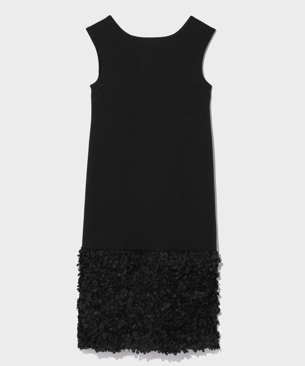 GRACE CONTINENTAL フラワーチュール切替ドレス ブラック