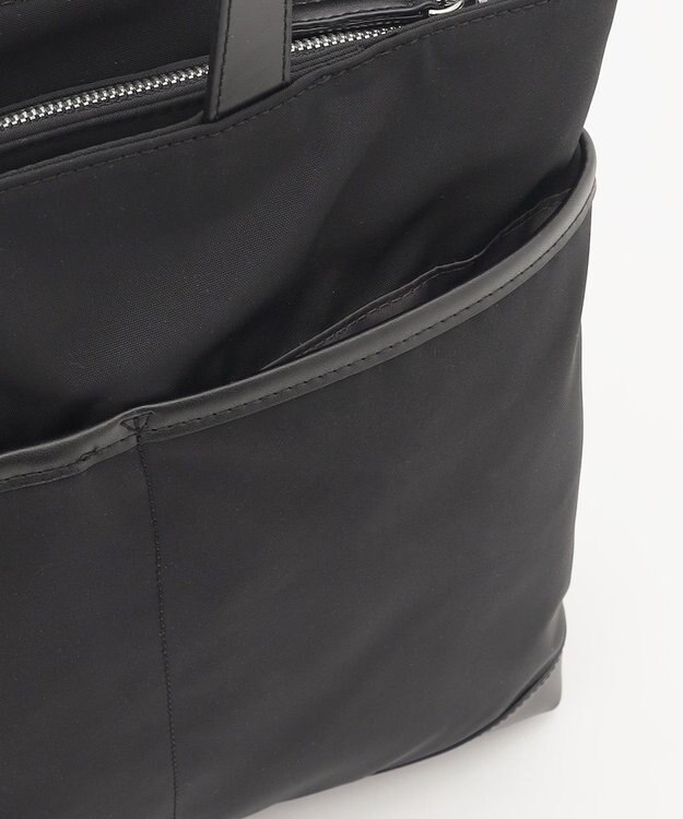 Y'SACCS アシメファスナーポケットトート ブラック