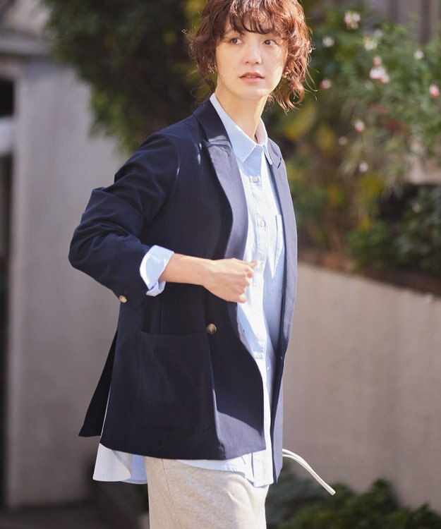 AMERICAN HOLIC イージーケアテーラードジャケット Navy