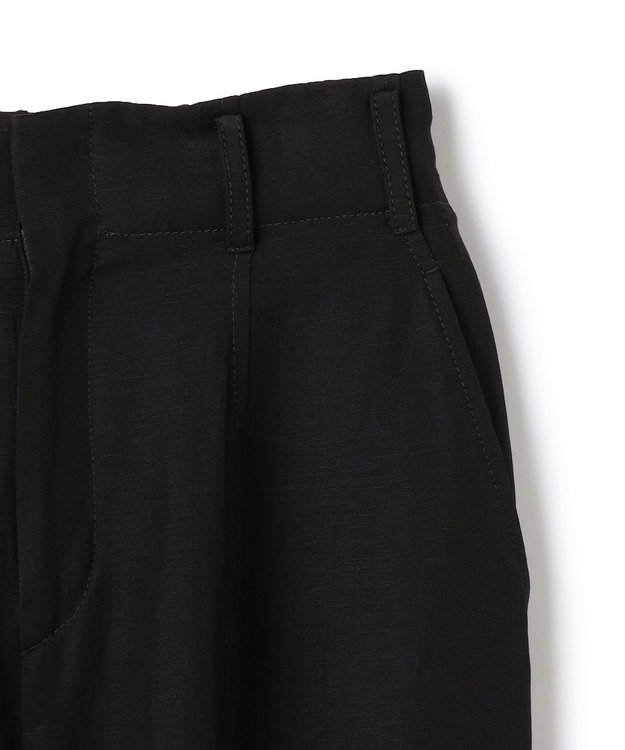 BEIGE， BERNARD / リネン混 ヘムタグ 2WAYパンツ Black