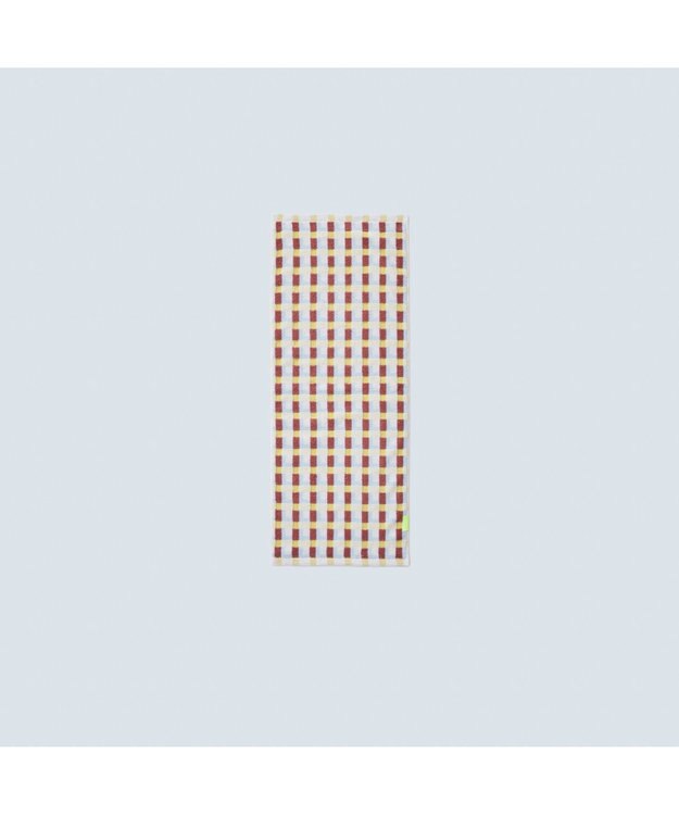 COQ 【SUPER ZERO】PLAID GEO チェックフェイスタオル レッド