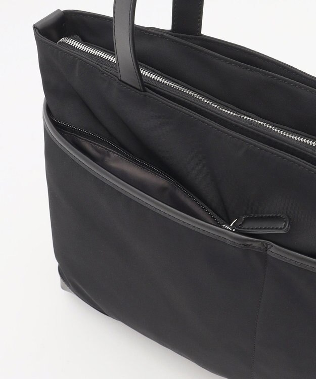 Y'SACCS アシメファスナーポケットトート ブラック