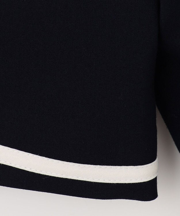 ANY KIDS ジャケット付き チェック ワンピース ネイビー