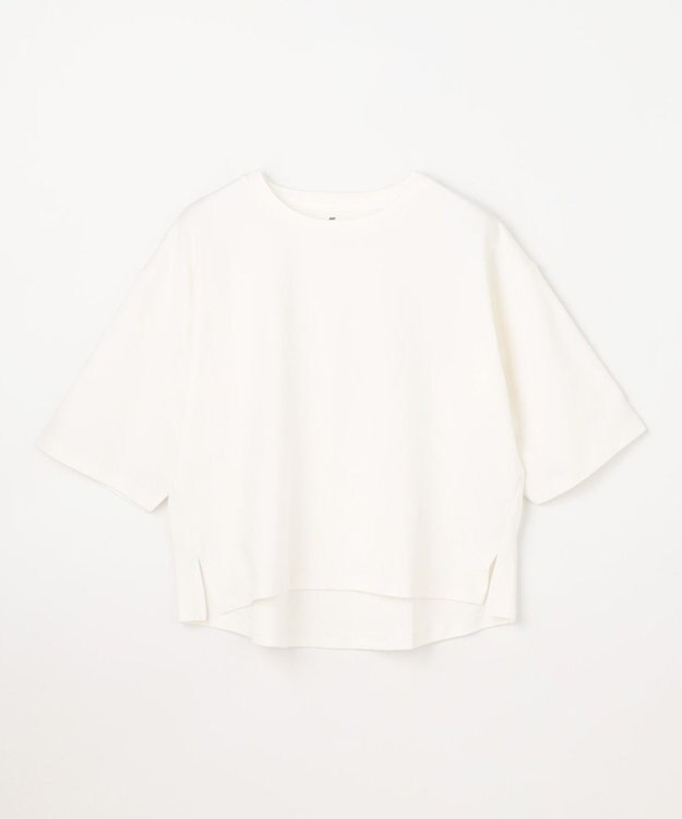 ANY 【Sサイズあり】オーガニックコットンスムース5分袖Tシャツ ホワイト