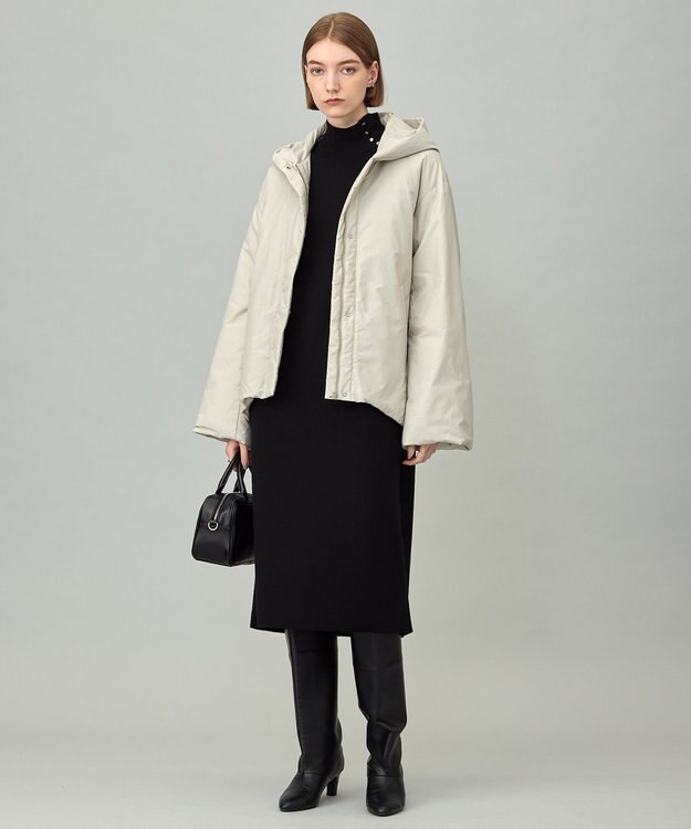 ICB 【WEB限定カラーあり・撥水加工】ADSダウン フーデットミドル丈コート トープ系