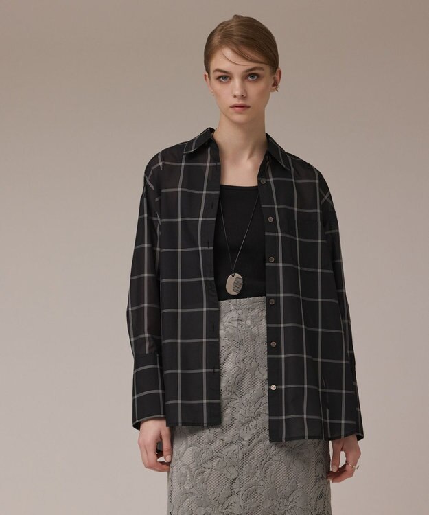 GRACE CONTINENTAL オーガン2WAYシャツ ブラック