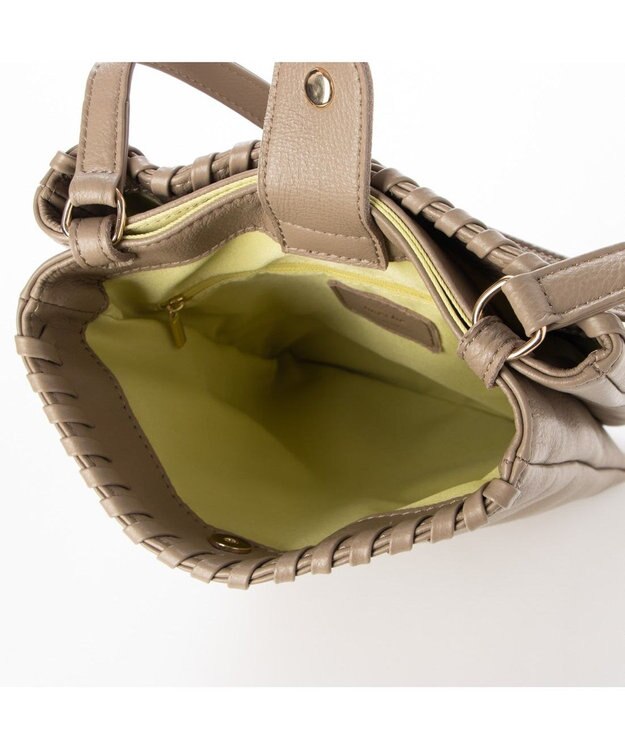 UNBILLION perche 牛革ソフト3層かがり2wayショルダーバッグ オーク