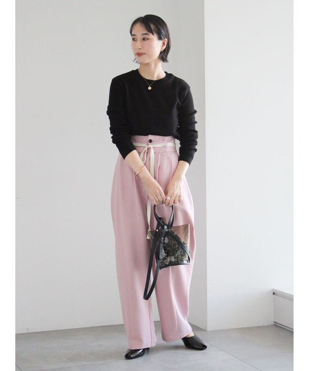 Te chichi ポンチハイウエストカーブパンツ《2026 spring catalog item》 ピンク