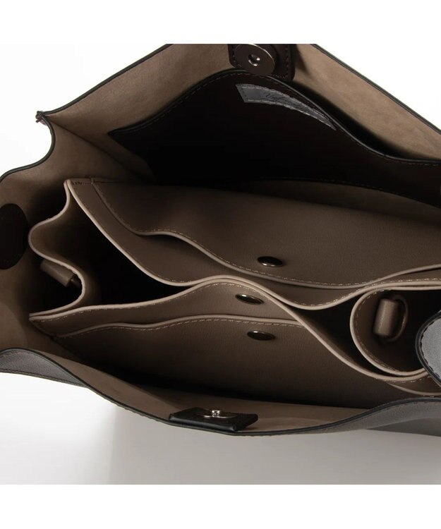 UNBILLION 【テレビ ドラマ着用アイテム】カシュカシュ cachecache / ヒネリハンドルインバッグセットトート チョコベージュ