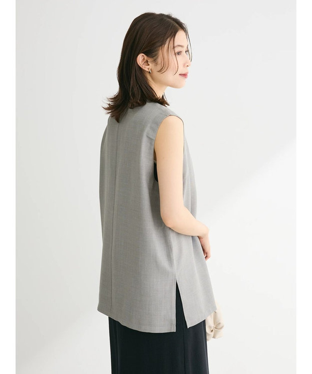 Green Parks ＳＥＴ２点ベスト＋マルチストラップワンピース Gray