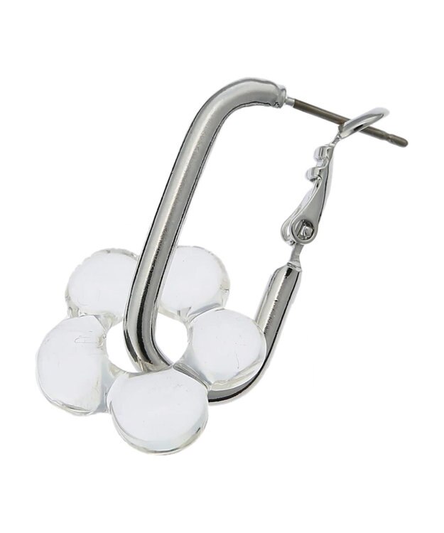 Green Parks ・ＨＡＬＦ　ＴＩＭＥ　２ＷＡＹモノトーンフラワーピアス Clear