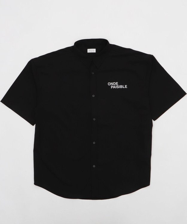 WEGO アムンゼンフォトプリントBIGシャツ（SS） ブラック