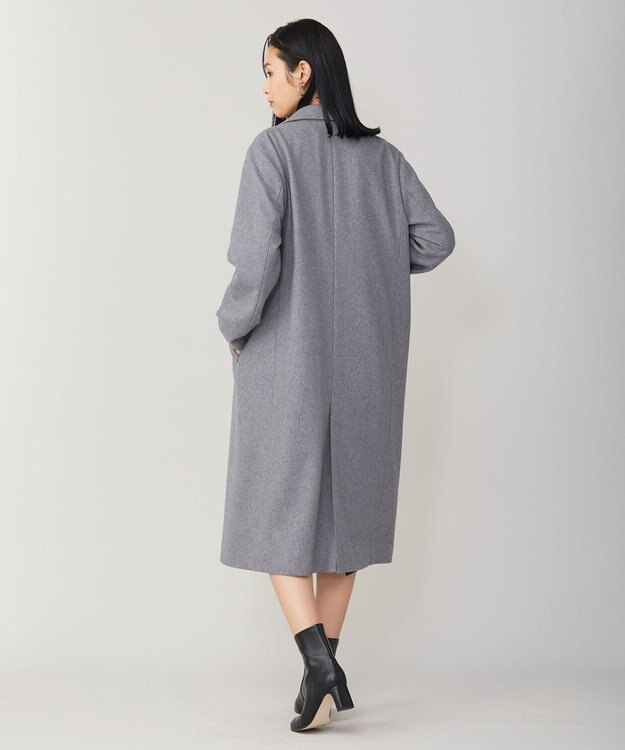 ICB ウールライトメルトン チェスターコート ライトグレー系