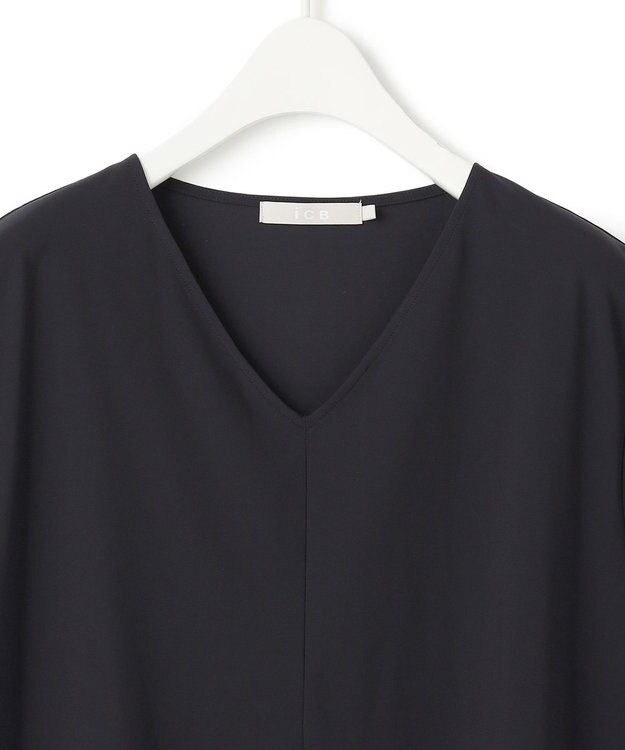 ICB L 【接触冷感・UVカット・速乾・洗える】 マットスキューバ プルオーバー ブラック系