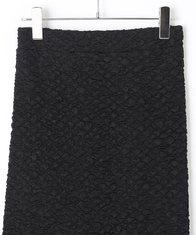 #Newans 【金子綾さんインスタライブご紹介アイテム】（セットアップ可能）ふくれジャガード タイトスカート ブラック