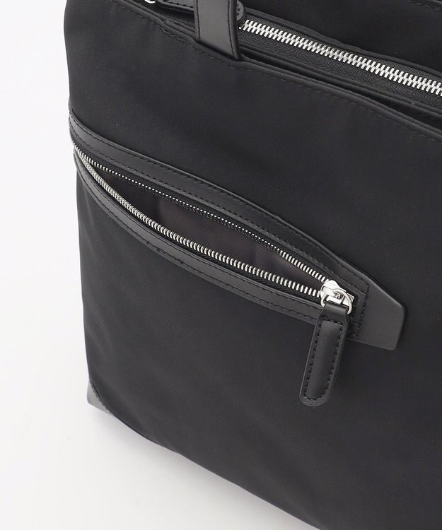 Y'SACCS アシメファスナーポケットトート ブラック