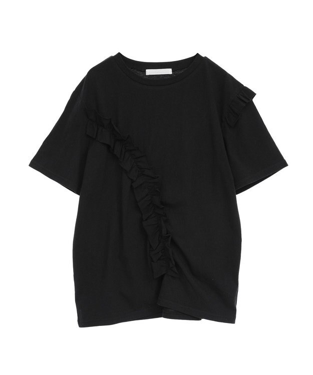 Green Parks ・Ｐｅｔｉｔ　Ｆｌｅｕｒ　アシンメトリーフリルＴＥＥ Gray Mixture