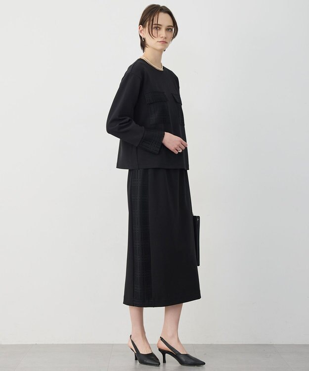 ICB L レースコンビジャージー トップス ブラック