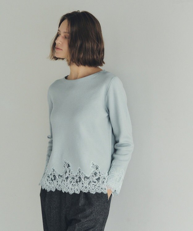 YECCA VECCA レースヘムニット Mint