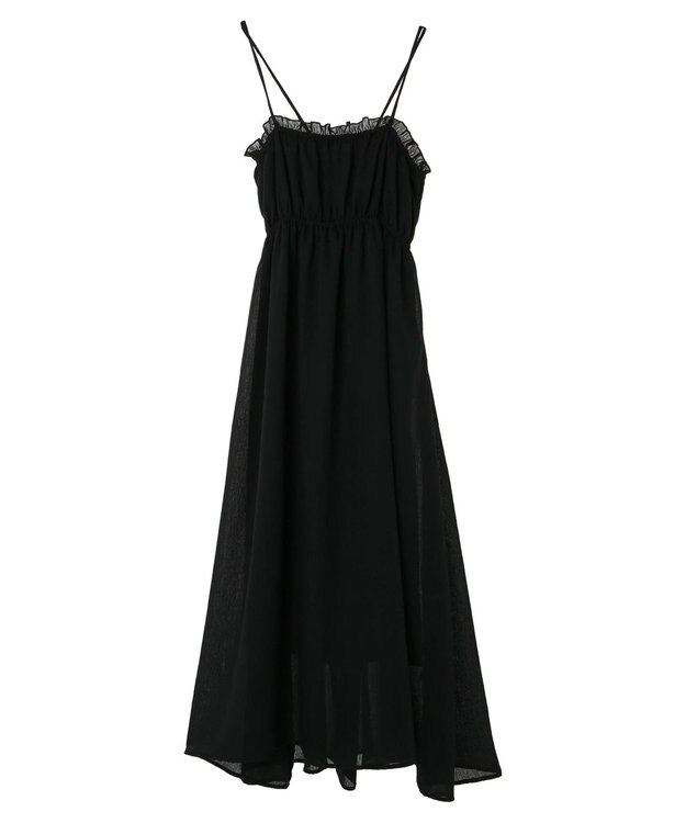 Green Parks ａ．バックオープンキャミワンピース Black