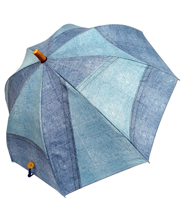 プラスリング】【限定/日本製】晴雨兼用傘（長ショート）BLU