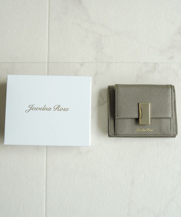 ACE BAGS & LUGGAGE 【新色登場】 Jewelna Rose ブリヨン 本革 三つ折り財布 15141 ダークグレージュ