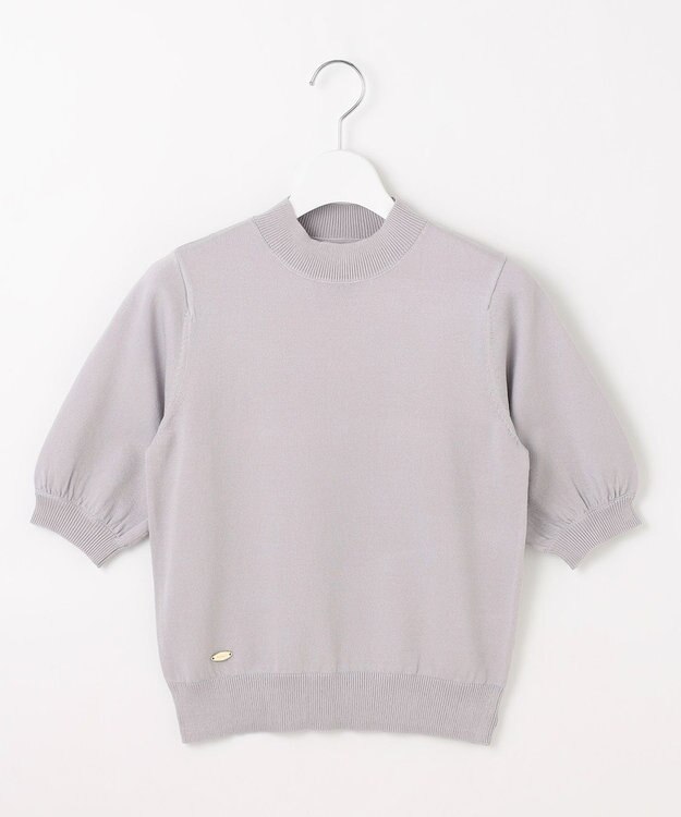 Feroux シャイニーハーフスリーブ ニット スカイブルー系