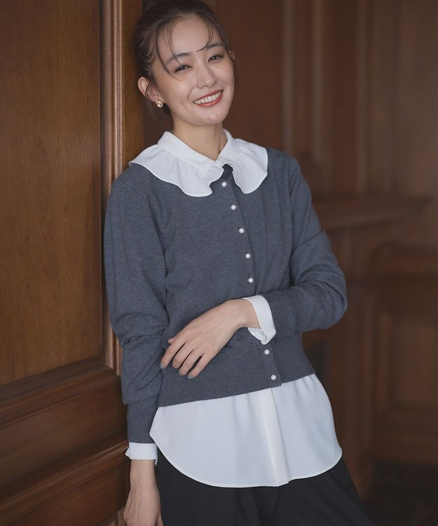 組曲 S 【WEB限定】BOREROニット カーディガン グレー系